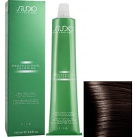 Крем-краска для волос Kapous Professional Studio с женьшенем и рисовыми прот-ми S 4.81 коричнево-пепельный