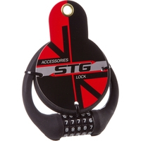 Тросовый велосипедный замок STG TY4538 (кодовый, черный)