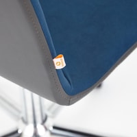Кресло TetChair Rio (флок, синий/серый)