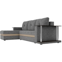 Угловой диван Craftmebel Атланта М угловой 2 стола (боннель, левый, серая рогожка)