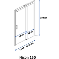 Душевая дверь Rea Nixon-2 150