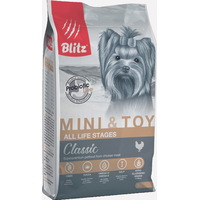 Сухой корм для собак Blitz Classic Mini & Toy Breeds All Life Stages (для мелких и миниатюрных пород всех возрастов) 2 кг