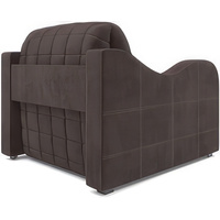 Кресло-кровать Мебель-АРС Барон №4 (микровельвет, коричневый кордрой)