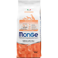 Сухой корм для собак Monge All Breeds Puppy & Junior Monoprotein Salmon with Rice (для щенков всех пород с лососем и рисом) 12 кг