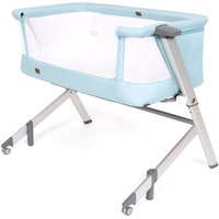 Приставная детская кроватка Nuovita Accanto Dalia (светло-голубой/серебристый)