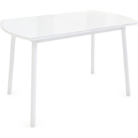 Кухонный стол Listvig Винер G 120-152x70 (белый)