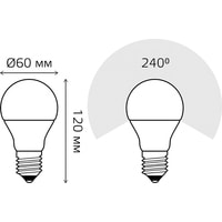 Светодиодная лампочка Gauss LED Elementary A60 15W E27 6500K 23235