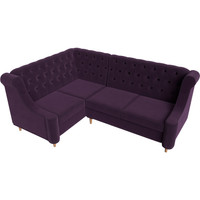 Угловой диван Лига диванов Бронкс левый 110367L (велюр фиолетовый)
