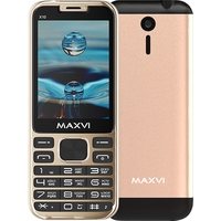 Кнопочный телефон Maxvi X10 (золотистый)