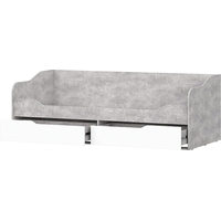 Кровать SV-Мебель МС Грей 90х200 91399 (цемент светлый/белый)