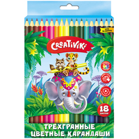 Набор цветных карандашей Creativiki КЦТ18КР (18 цветов)