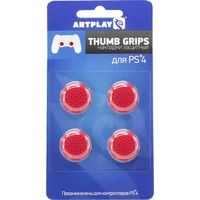 Накладки для стиков Artplays Thumb Grips для PS4 (4 шт., красный)