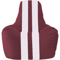 Кресло-мешок Flagman Спортинг С1.1-312 (бордовый/белый)