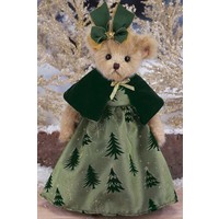 Классическая игрушка Bearington Мишка в зеленом платье с манишкой (36 см) [173183]