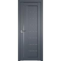 Межкомнатная дверь ProfilDoors 17U L 80x200 (антрацит, стекло дождь белый)