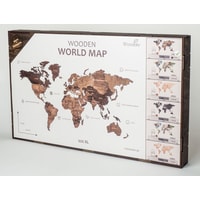 Пазл Woodary Карта мира XL 3149 (3 уровня, venge)