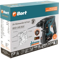 Перфоратор Bort BHD-18X-BLK 93410235 (с 2-мя АКБ, кейс)