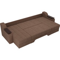 П-образный диван Лига диванов Сенатор 28926 (рогожка, коричневый)