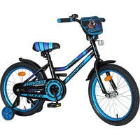 Детский велосипед Favorit Biker 18 2021 (черный/синий)