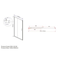 Душевая дверь Vincea Garda VDS-1G135CH (хром/шиншилла)