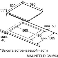 Варочная панель MAUNFELD CVI593SFBK LUX