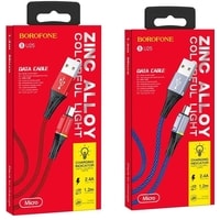 Кабель Borofone BU25 Micro USB (красный)
