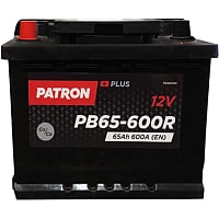 Автомобильный аккумулятор Patron Plus PB65-600L (65 А·ч)