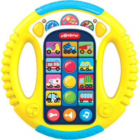 Развивающая игрушка Азбукварик Музыкальный руль. Веселые машинки 3303 (желтый)