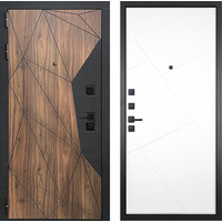 Металлическая дверь Двери Гранит Континент 029 205x86 (коричневый/белый, левый)