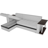 Угловой диван Craftmebel Атланта М угловой 2 стола (боннель, левый, белая экокожа)