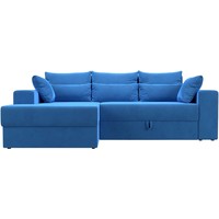 Угловой диван Mebelico Майами 15 114914L (левый, велюр, голубой)