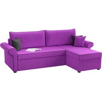 Угловой диван Mebelico Милфорд (вельвет, фиолетовый)