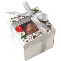 Подарочный набор La Truffe Шоколадный шар с начинкой в картонной коробке (серебро)