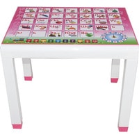 Детский стол Стандарт пластик с деколем 160-0057-42 (розовый)