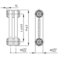 Стальной трубчатый радиатор Irsap Tesi 2 260 (4 секции)