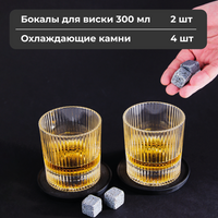 Набор стаканов для виски Makkua Whiskey Set IceRib WSI03