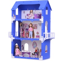 Кукольный домик Krasatoys Екатерина с мебелью 000262 (белый/синий)