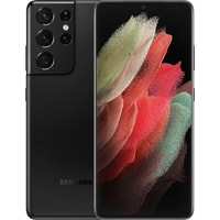 Смартфон Samsung Galaxy S21 Ultra 5G SM-G998B/DS 12GB/256GB Exynos Восстановленный by Breezy, грейд A (черный фантом)