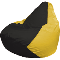Кресло-мешок Flagman Груша Г2.1-396 (чёрный/жёлтый)