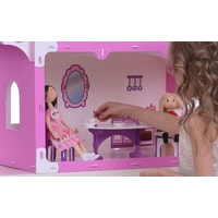 Кукольный домик Krasatoys Екатерина с мебелью 000263 (белый/розовый)