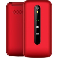 Кнопочный телефон TeXet TM-408 (красный)