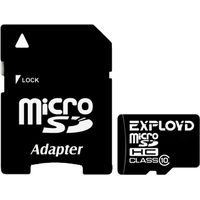 Карта памяти Exployd microSDHC (Class 10) 16GB + адаптер [EX016GCSDHC10]