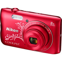 Фотоаппарат Nikon Coolpix A300 (красный с графикой)
