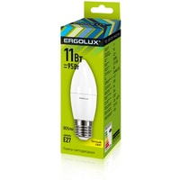 Светодиодная лампочка Ergolux LED C35 E27 11 Вт 3000 К 13621