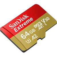 Карта памяти SanDisk Extreme microSDXC SDSQXA2-064G-GN6MA 64GB (с адаптером)