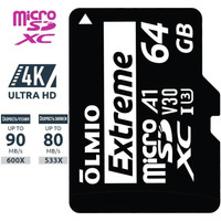 Карта памяти Olmio microSDXC 64GB Extreme UHS-I (U3)