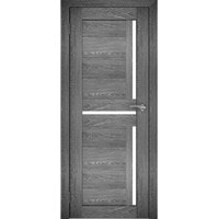 Межкомнатная дверь Юни Амати 18 90x200 (дуб шале-графит/матовое стекло)