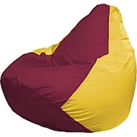 Кресло-мешок Flagman Груша Медиум Г1.1-309 (бордовый/жёлтый)