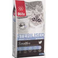 Сухой корм для кошек Blitz Sensitive Turkey Adult Sterilised All Breeds (для стерилизованных с индейкой) 2 кг