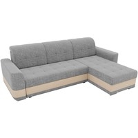 Угловой диван Mebelico Честер 61126 (правый, рогожка, серый/бежевый)